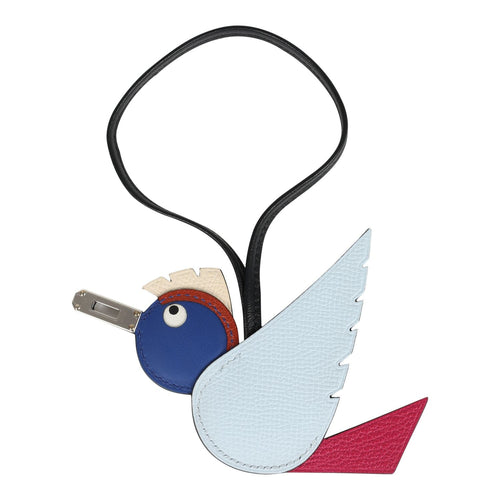 Hermes Birdy Charm Bleu Brume/Rose Mexico/Bleu Royal/Cuivre/Black/Craie Epsom/Chevre/Swift Palladium Hardware