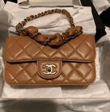 Sourced: Chanel Mini Flap Bag Camel Shiny Lambskin Light Gold Hardware - Thumbnail View 1