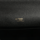 Pre-owned Hermes Special Order (HSS) Kelly Pochette Black Epsom Gold Hardware