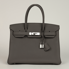 FOR MP ONLY - Pre-owned Hermes Birkin 30 Etain Togo Palladium Hardware