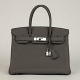 FOR MP ONLY - Pre-owned Hermes Birkin 30 Etain Togo Palladium Hardware - Thumbnail View 1