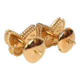Pre-owned Van Cleef & Arpels Sweet Alhambra Butterflies Stud Earrings White Mother of Pearl 18K Yellow Gold - Thumbnail View 4