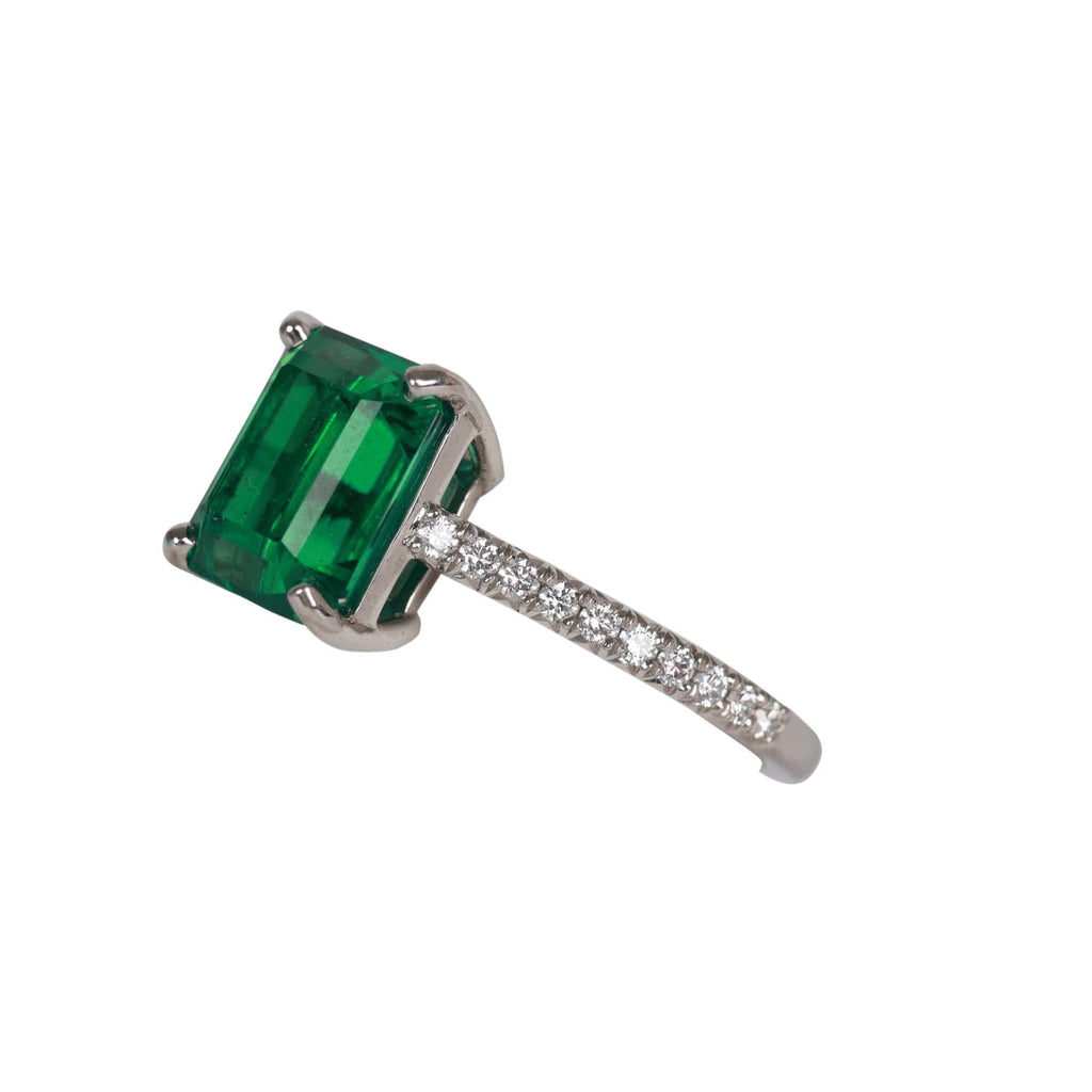 14K Round Green Diamond Ring – Gold & Co Jewelry