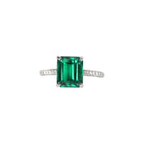 Pre-owned Tiffany Novo 2.91 Carat Emerald Engagement Ring