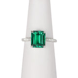 Pre-owned Tiffany Novo 2.91 Carat Emerald Engagement Ring