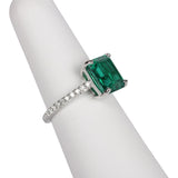 Pre-owned Tiffany Novo 2.91 Carat Emerald Engagement Ring