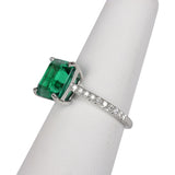 Pre-owned Tiffany Novo 2.91 Carat Emerald Engagement Ring