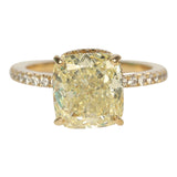 Pre-owned Tiffany True Engagement Ring Fancy Yellow Diamond 18K Yellow Gold - Thumbnail View 1