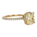 Pre-owned Tiffany True Engagement Ring Fancy Yellow Diamond 18K Yellow Gold - Thumbnail View 2