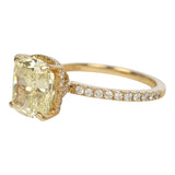 Pre-owned Tiffany True Engagement Ring Fancy Yellow Diamond 18K Yellow Gold - Thumbnail View 5