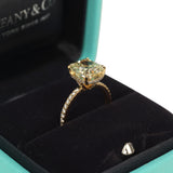 Pre-owned Tiffany True Engagement Ring Fancy Yellow Diamond 18K Yellow Gold - Thumbnail View 6