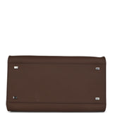 The Row Soft Margaux 12 Bag Dark Olive Calfskin Silver Hardware