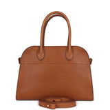 The Row Soft Margaux 10 Bag Brown Calfskin Gold Hardware