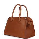 The Row Soft Margaux 10 Bag Brown Calfskin Gold Hardware