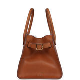 The Row Soft Margaux 10 Bag Brown Calfskin Gold Hardware