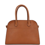 The Row Soft Margaux 10 Bag Brown Calfskin Gold Hardware