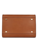 The Row Soft Margaux 10 Bag Brown Calfskin Gold Hardware