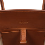 The Row Soft Margaux 10 Bag Brown Calfskin Gold Hardware