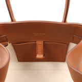 The Row Soft Margaux 10 Bag Brown Calfskin Gold Hardware