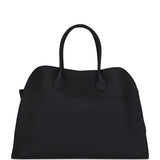 The Row Soft Margaux 15 Bag Black Calfskin Silver Hardware