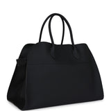 The Row Soft Margaux 15 Bag Black Calfskin Silver Hardware