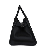 The Row Soft Margaux 15 Bag Black Calfskin Silver Hardware