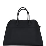 The Row Soft Margaux 15 Bag Black Calfskin Silver Hardware