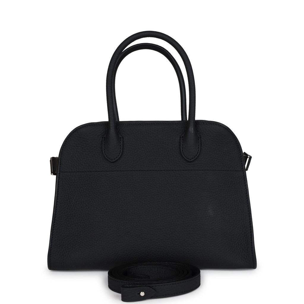 The Row Soft Margaux 10 Bag Black Calfskin Silver Hardware – Madison Avenue  Couture