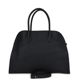 The Row Soft Margaux 12 Bag Black Calfskin Silver Hardware