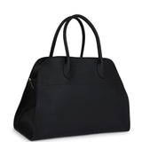 The Row Soft Margaux 12 Bag Black Calfskin Silver Hardware