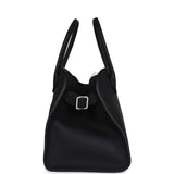 The Row Soft Margaux 12 Bag Black Calfskin Silver Hardware