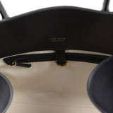 The Row Soft Margaux 15 Bag Black Saddle Gold Hardware