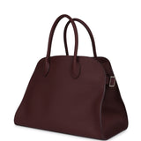 The Row Soft Margaux 12 Bag Jam Calfskin Silver Hardware