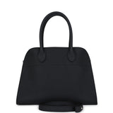 The Row Soft Margaux 10 Bag Black Calfskin Silver Hardware