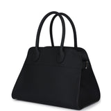 The Row Soft Margaux 10 Bag Black Calfskin Silver Hardware