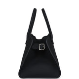 The Row Soft Margaux 10 Bag Black Calfskin Silver Hardware