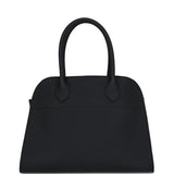 The Row Soft Margaux 10 Bag Black Calfskin Silver Hardware