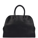 The Row Soft Margaux 15 Bag Black Saddle Gold Hardware