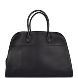 The Row Soft Margaux 15 Bag Black Saddle Gold Hardware