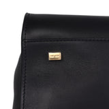 The Row Soft Margaux 15 Bag Black Saddle Gold Hardware