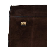 The Row Soft Margaux 15 Bag Brown Suede Gold Hardware