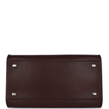 The Row Soft Margaux 12 Bag Dark Brown Saddle Leather Silver Hardware