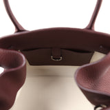 The Row Soft Margaux 10 Bag Jam Grained Calfskin Silver Hardware