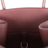 The Row Soft Margaux 10 Bag Jam Grained Calfskin Silver Hardware