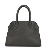 The Row Soft Margaux 10 Bag Koala Grey Saddle Leather Silver Hardware