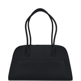 The Row Shoulder Margaux 12 Bag Black Calfskin Silver Hardware