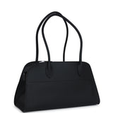 The Row Shoulder Margaux 12 Bag Black Calfskin Silver Hardware