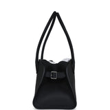 The Row Shoulder Margaux 12 Bag Black Calfskin Silver Hardware