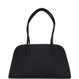 The Row Shoulder Margaux 12 Bag Black Calfskin Silver Hardware