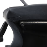 The Row Shoulder Margaux 12 Bag Black Calfskin Silver Hardware